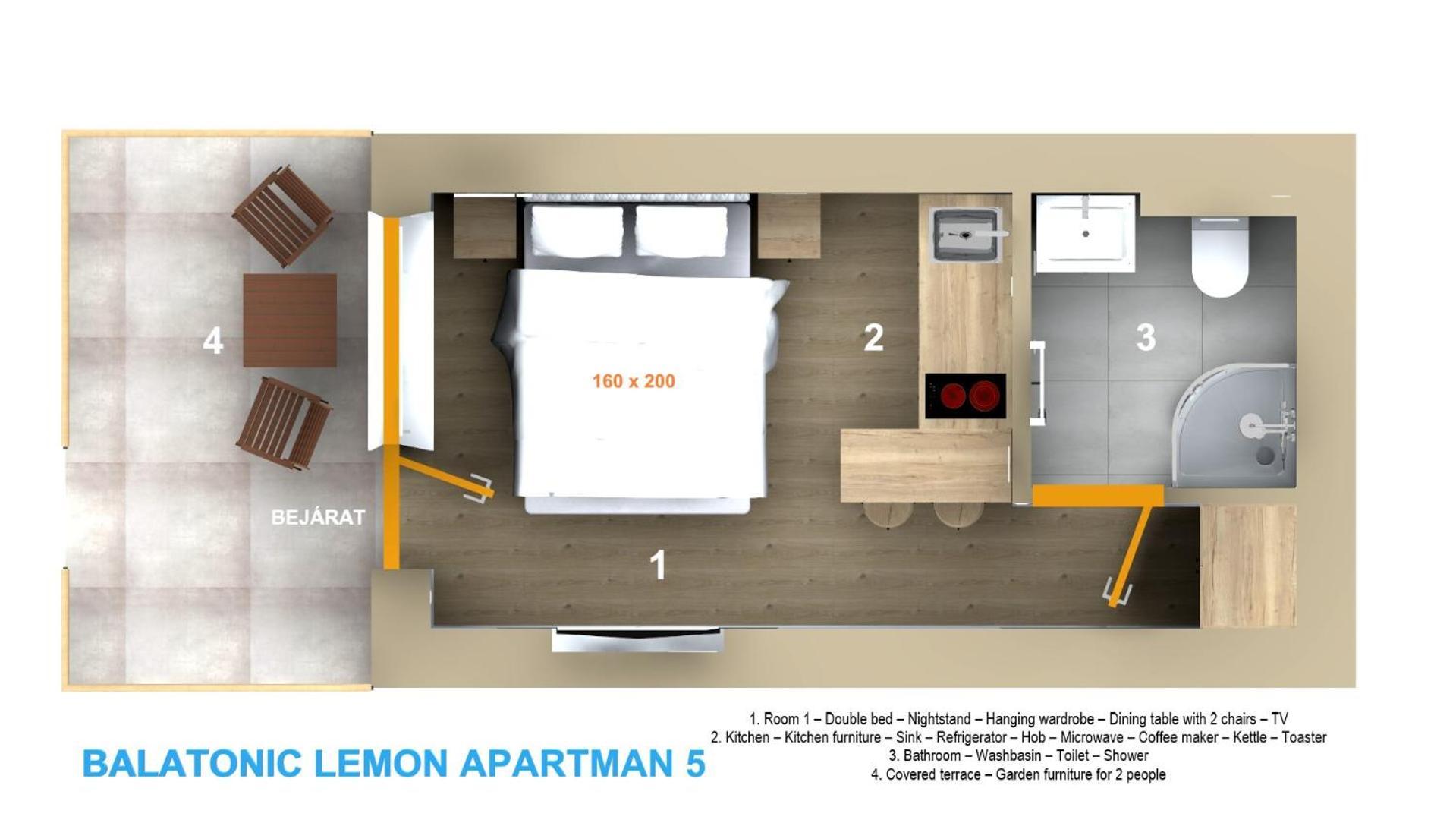 Balatonic Lemon Apartmanhaz Siofok Room photo